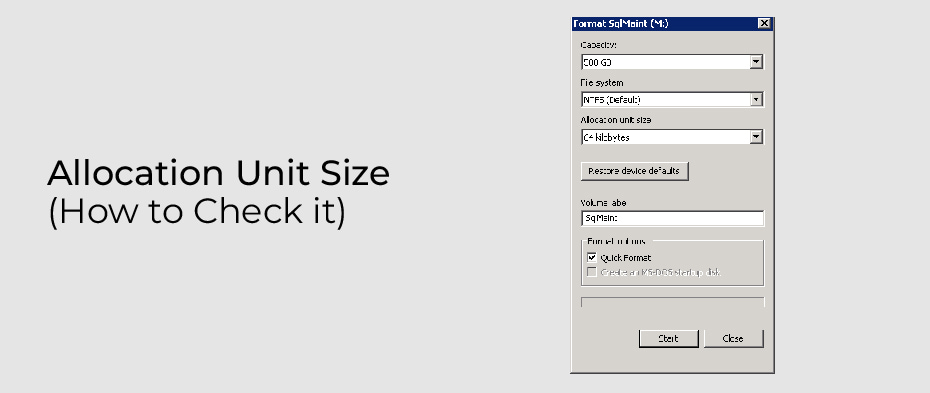 Allocation Unit Size