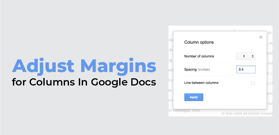 how to change the margins in google docs