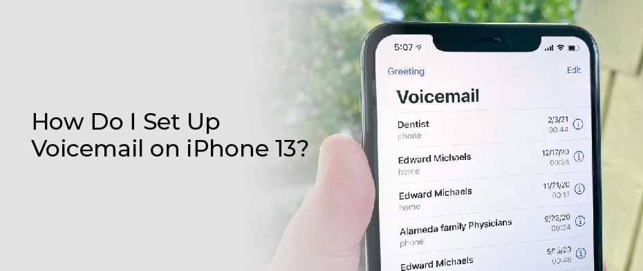 How do I set up voicemail on iPhone 13